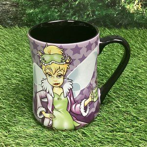 Tinker Bell "Mornings Aren't Magical" Mug Disney Parks Purple Fairy Coffee Cup